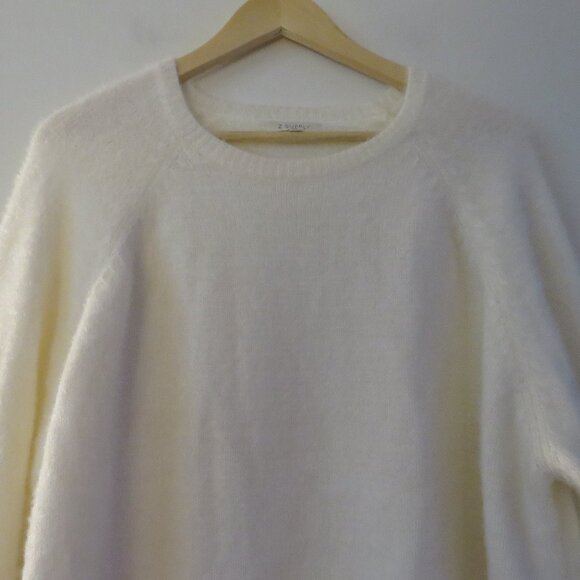 Z SUPPLY Alexa Eyelash Sweater in Vanilla Ice Neutral Lounge Soft - Size L - Picture 8 of 15